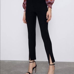 Zara split front high-rise leggings